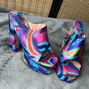Colorful Platform Heels